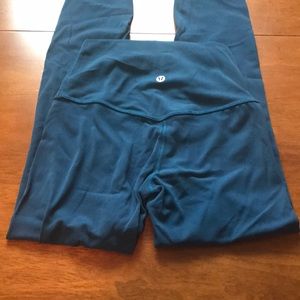 Lululemon align II 7/8 NOCTURNAL TEAL  Sz 2